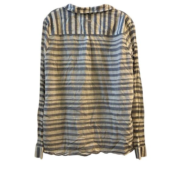 Columbia Women's XL Blue Striped Long Sleeve Button-Up Shirt Casual - Picture 8 of 11